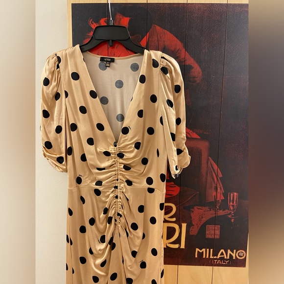 AFRM || suki ruched polka dot midi dress - Picture 9 of 9